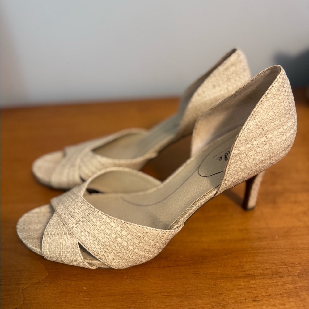Life stride tweed heeled sandals 11